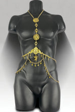 Carica l&#39;immagine nel visualizzatore di Gallery, *RTS CARTHAGE - Gold Unisex Bodychain (fits up to 34&quot; waist)
