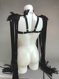 Charger l&#39;image dans la galerie, HEART OF DARKNESS - Lace Harness &amp; Fringed Epaulettes
