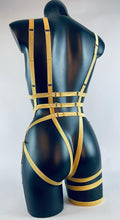 Carica l&#39;immagine nel visualizzatore di Gallery, ARTEMISIA - Golden Lace &amp; Rhinestone Chandelier Bodycage
