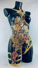 Load image into Gallery viewer, ARTEMISIA - Golden Lace &amp; Rhinestone Chandelier Bodycage
