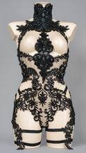 画像をギャラリービューアに読み込む, MAGIE NOIRE - Couture Black Beaded Lace Bodycage
