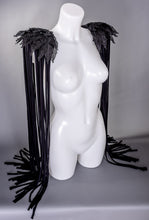 Carica l&#39;immagine nel visualizzatore di Gallery, BLACK MASS - 3 Piece Gothic Couture Lace Fringed Shoulder Harness
