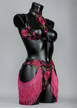 Load image into Gallery viewer, INDIANA - Fringed Lace Shimmy Briefs &amp; Shelf Bra Set

