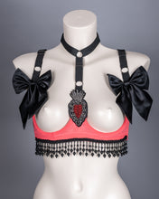 Load image into Gallery viewer, BELLE PECHE - Reworked Cupless Bow Bra
