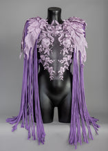 Cargar imagen en el visor de la galería, BLUEBERRY MILKSHAKE - Lilac Lace harness &amp; Fringed Epaulettes set

