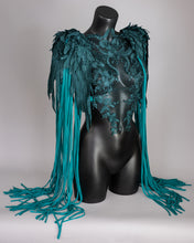 Carica l&#39;immagine nel visualizzatore di Gallery, TEMPTATION - Teal Lace Harness &amp; Fringed Epaulettes
