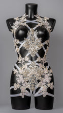Load image into Gallery viewer, MOONDUST - Pastel Lace &amp; Crystal Couture Bodycage
